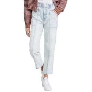 Mother Springy Ankle Finale Light Blue Wash High Rise Straight Leg Jeans Size 26